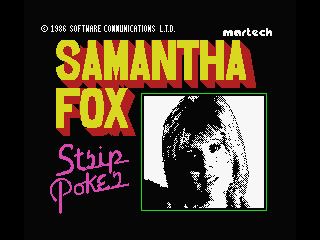 Samantha Fox Strip Poker screenshot 2 for MSX